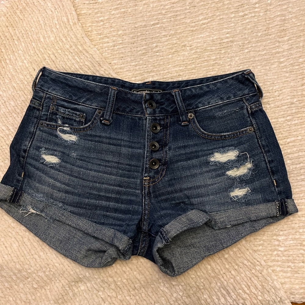 A&F Denim Distressed Shorts